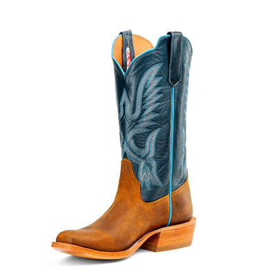 Rios of Mercedes 13" Barbison Blue Sweet Kidskin & Brackish Waxout Yak Boot