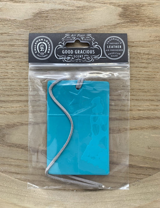 Callahan Leather Co. Rectangle Tx Flag Freshie
