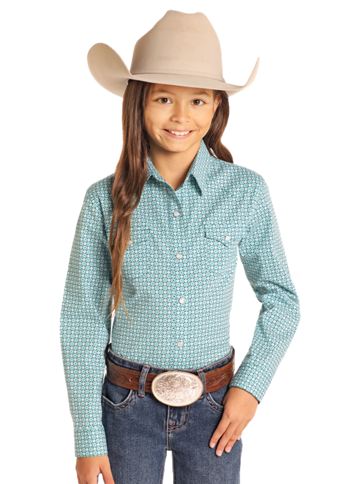 Panhandle Girl's Geo Square Shirt