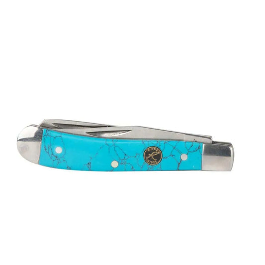 Roper Knives Turquoise Peanut Knife
