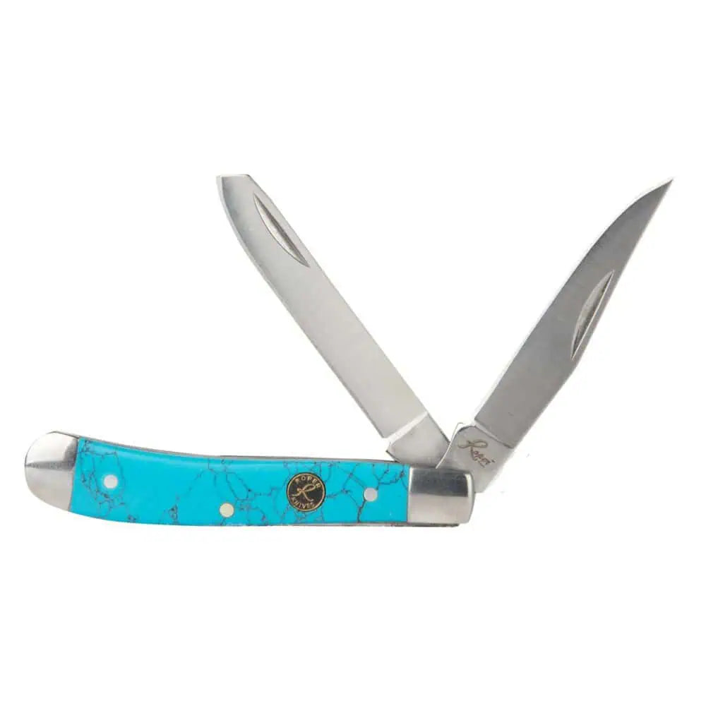 Roper Knives Turquoise Peanut Knife