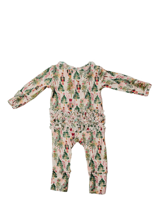 Rockin Royalty Enchanted Nutcracker Convertible Two-Way Zip Footie