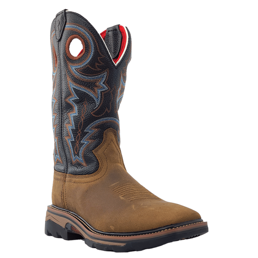 R. Watson Men’s Coffee Distressed Buffalo Wide Square 12″ Waterproof Work Boot