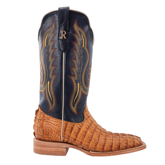 R. Watson Men’s Hornback Caiman Tail Wide Square 13″ Boot
