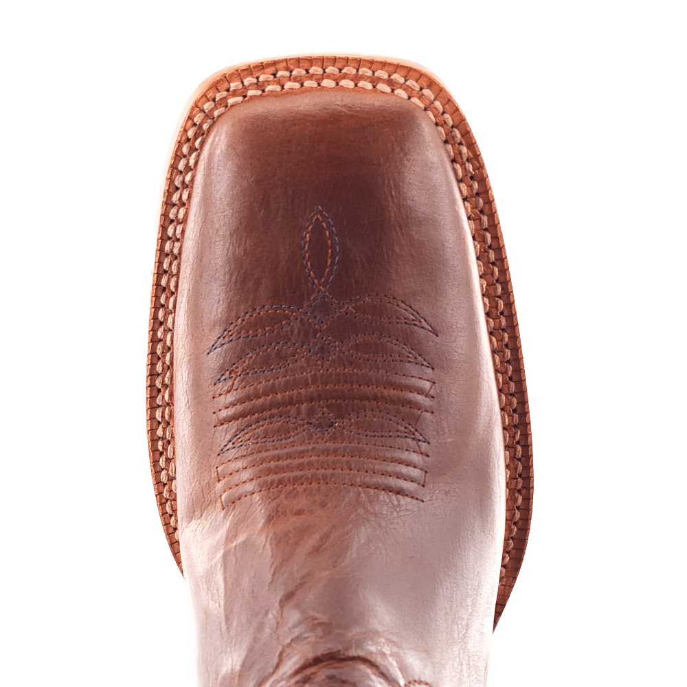 R. Watson Men’s Baby Blue and Palomino Tan Cowhide Wide Square 13″ Boot