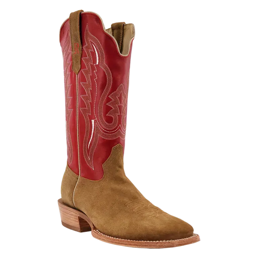 R. Watson Cherry Red Sand Roughout Boot