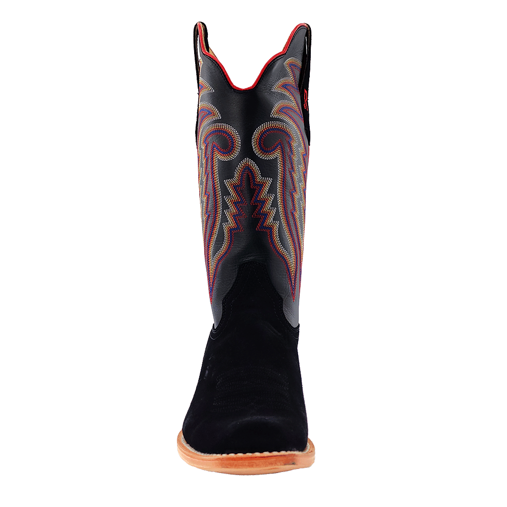 R. Watson Men’s Black Roughout Narrow Square 13″ Boot