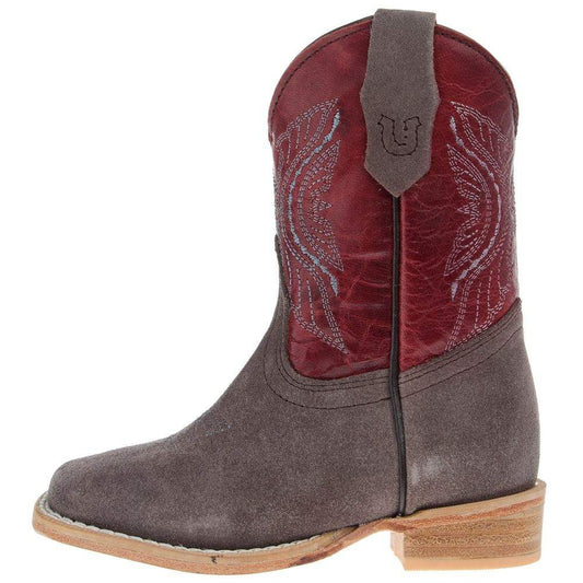 R. Watson Kids' Charcoal Rough Out Boot