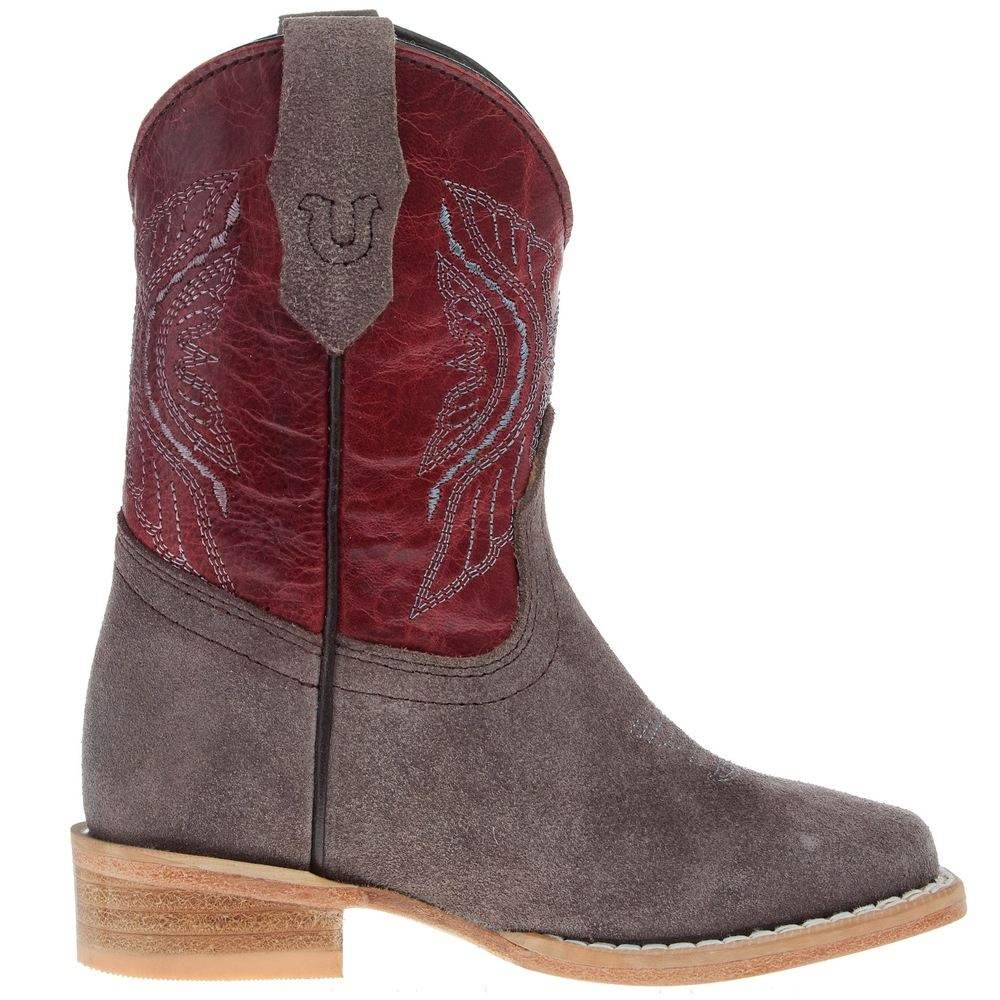 R. Watson Kids' Charcoal Rough Out Boot