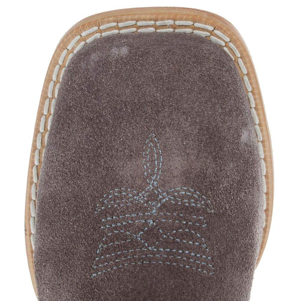 R. Watson Kids' Charcoal Rough Out Boot