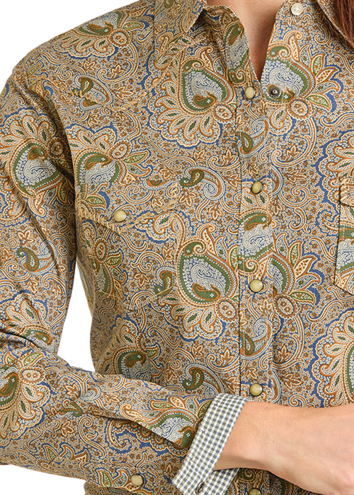 Rock & Roll Rough Stock Paisley Snap Shirt