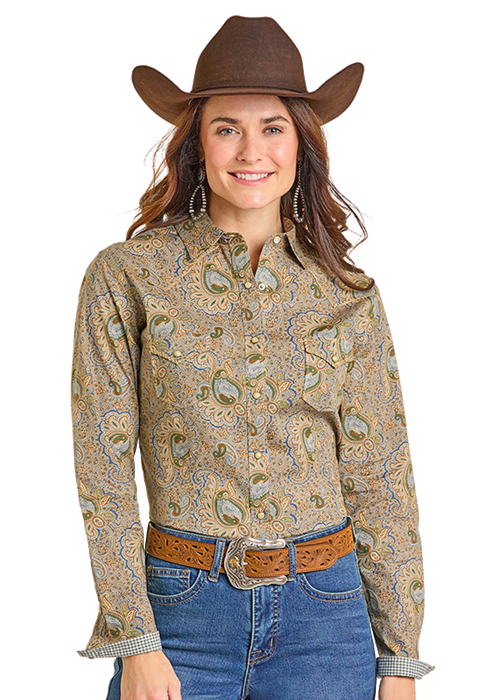 Rock & Roll Rough Stock Paisley Snap Shirt