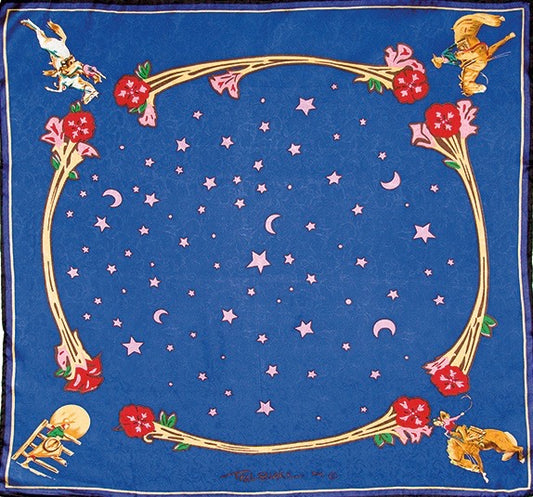 Wyoming Traders 20" Blue Rodeo Girls Limited Edition Silk Wild Rag