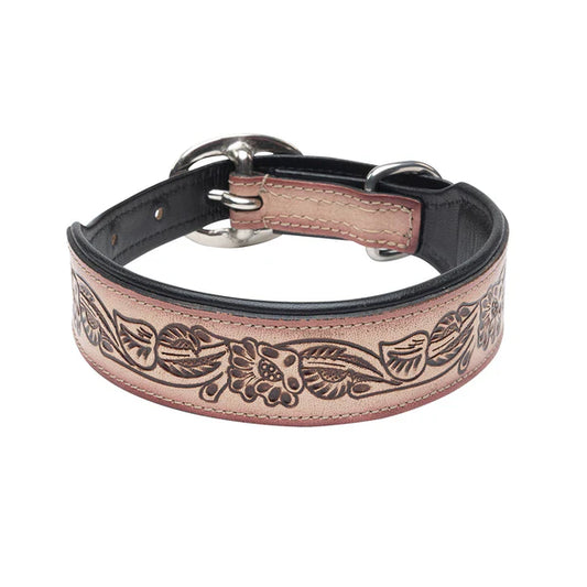 Cow Dog Trail Hand-Tooled Dog Collar