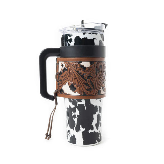 Myra Wide Wyoming Tumbler in Black and White