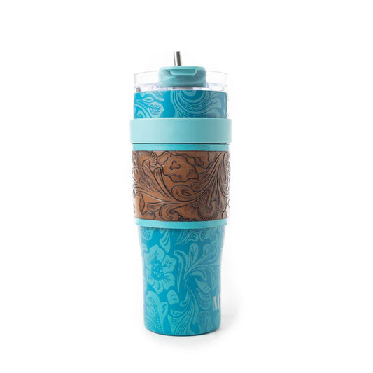 Wide Wyoming Tumbler in Turquoise