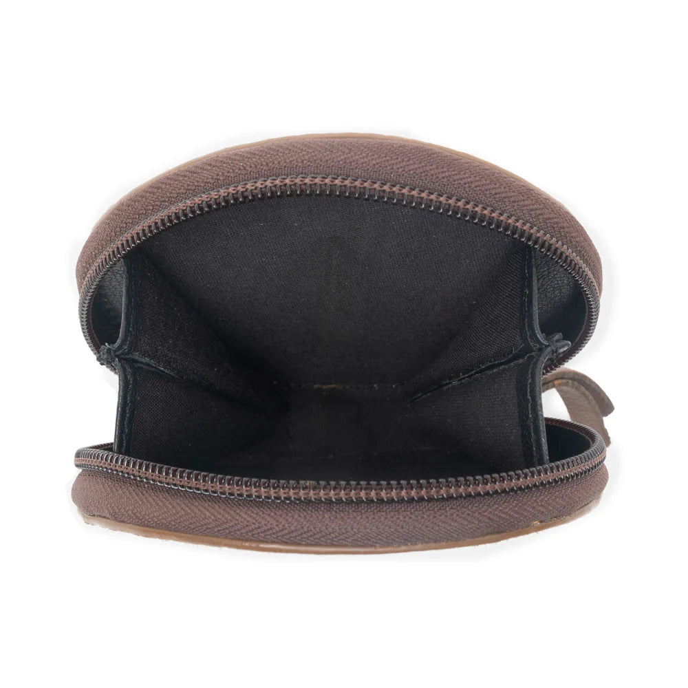 Myra Mesa Halo Hairon Coin Pouch in Mocha Marble