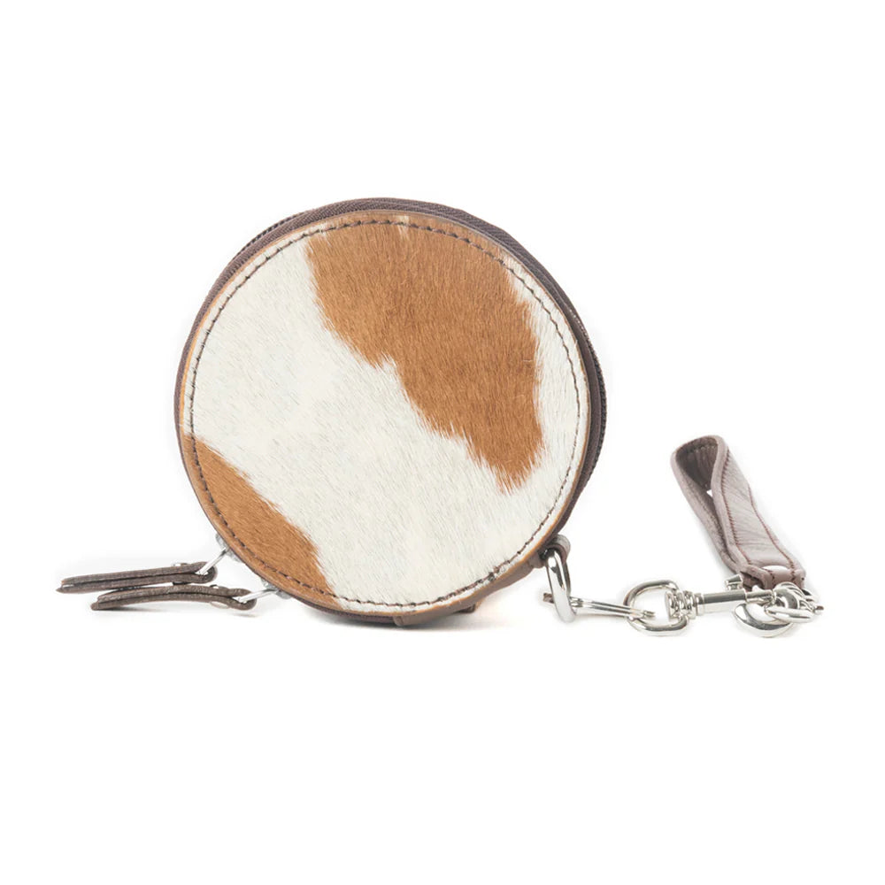 Myra Mesa Halo Hairon Coin Pouch in Mocha Marble