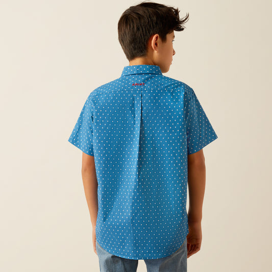 Ariat Boy's Scott Classic Fit Shirt in Dark Teal
