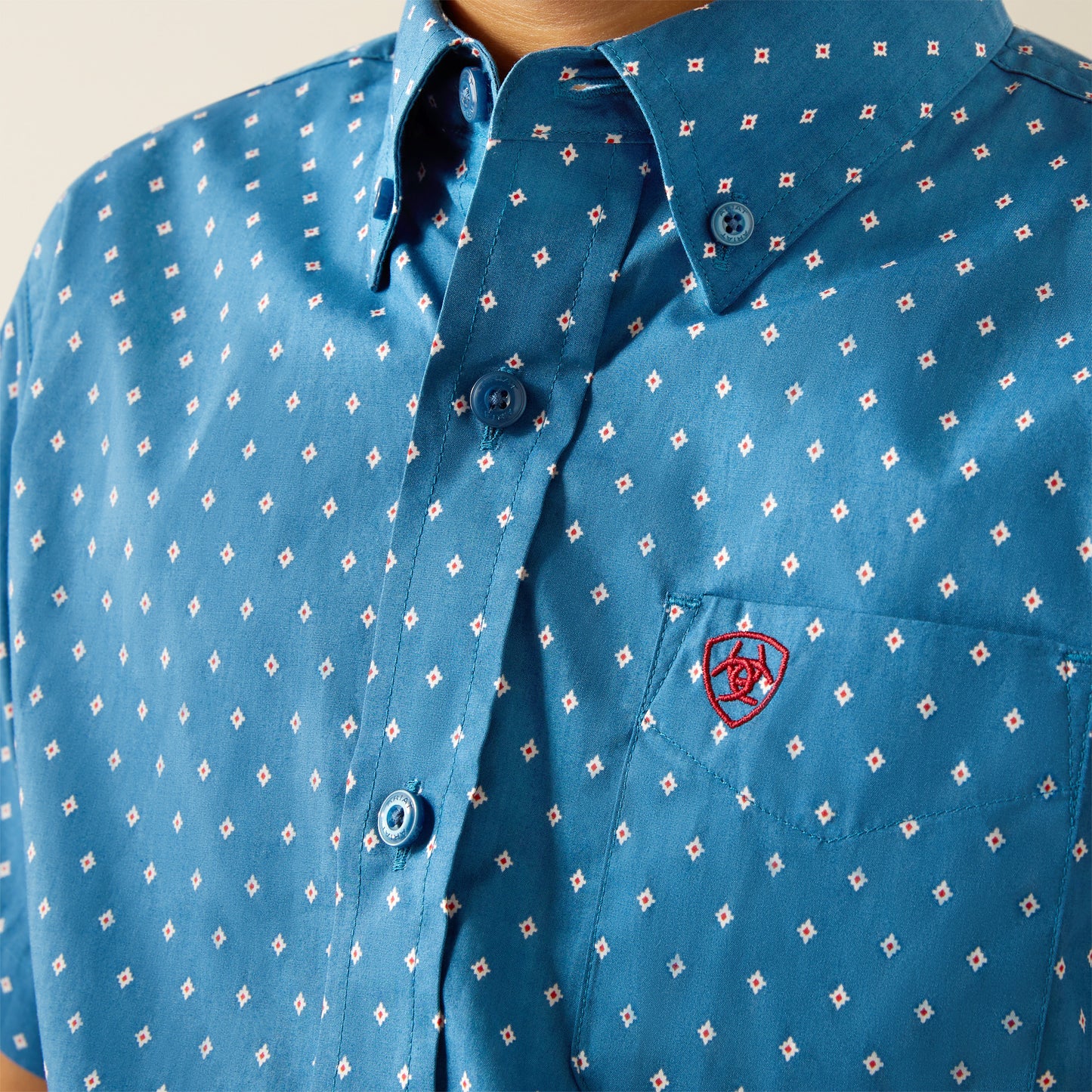 Ariat Boy's Scott Classic Fit Shirt in Dark Teal