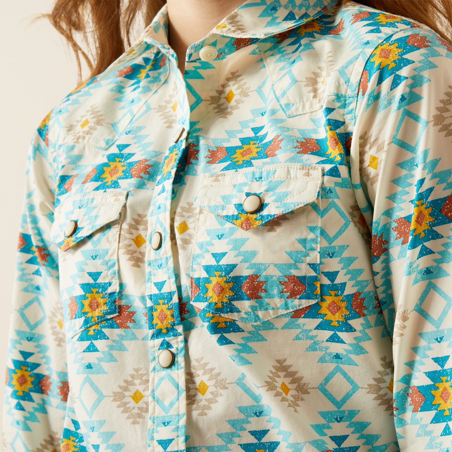 Ariat Girl's Remy Cayo Print Snap Shirt