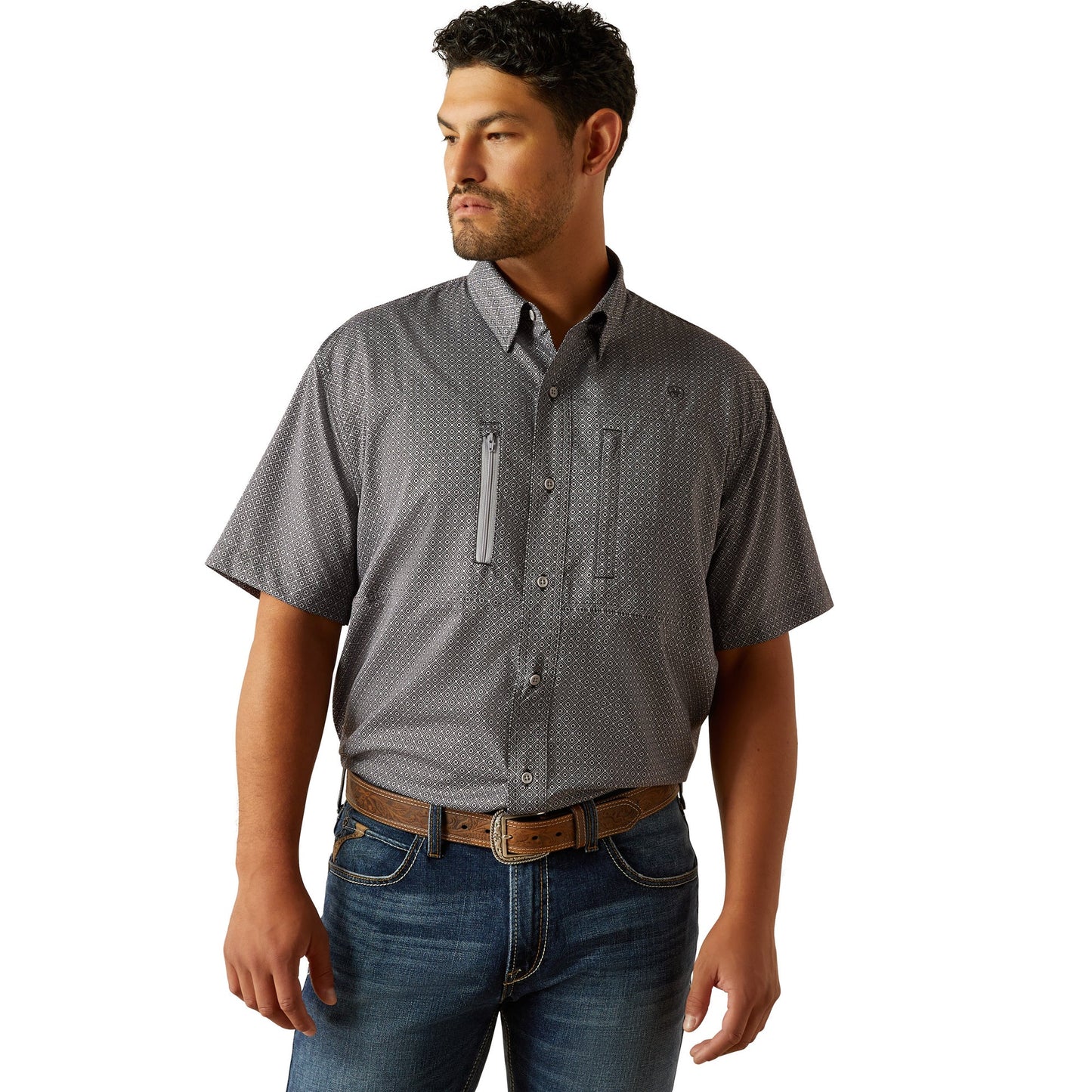 Ariat Men's VentTEK Classic Fit Shirt in Skyride