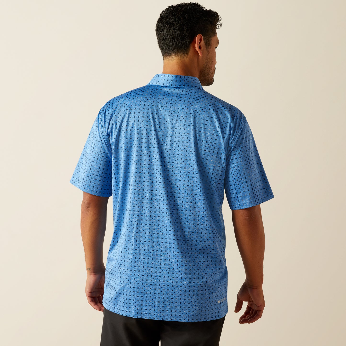 Ariat Charger 2.0 Blue & Black Geo Printed Polo