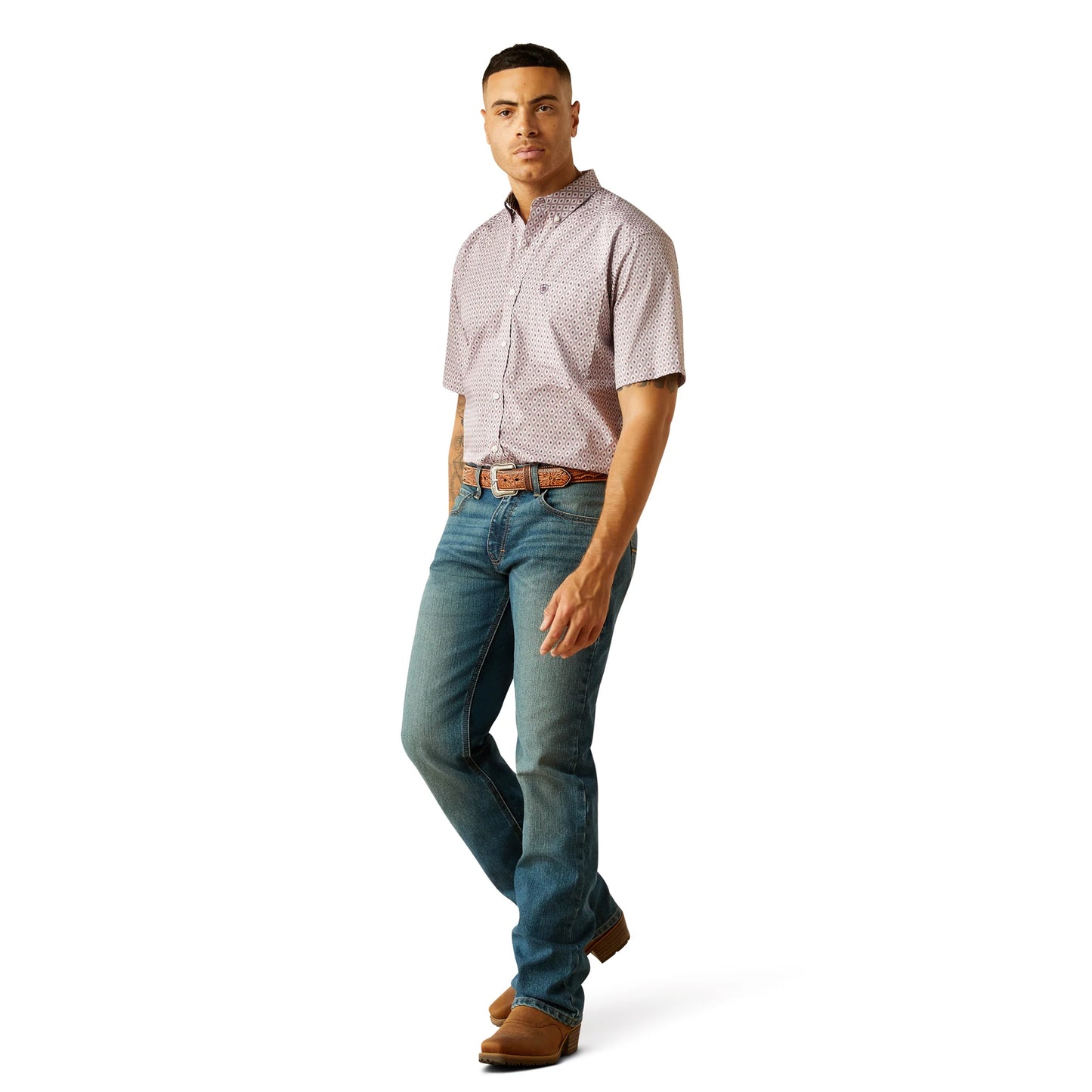 Ariat Wrinkle Free Rafael Classic Fit Shirt in Lilac