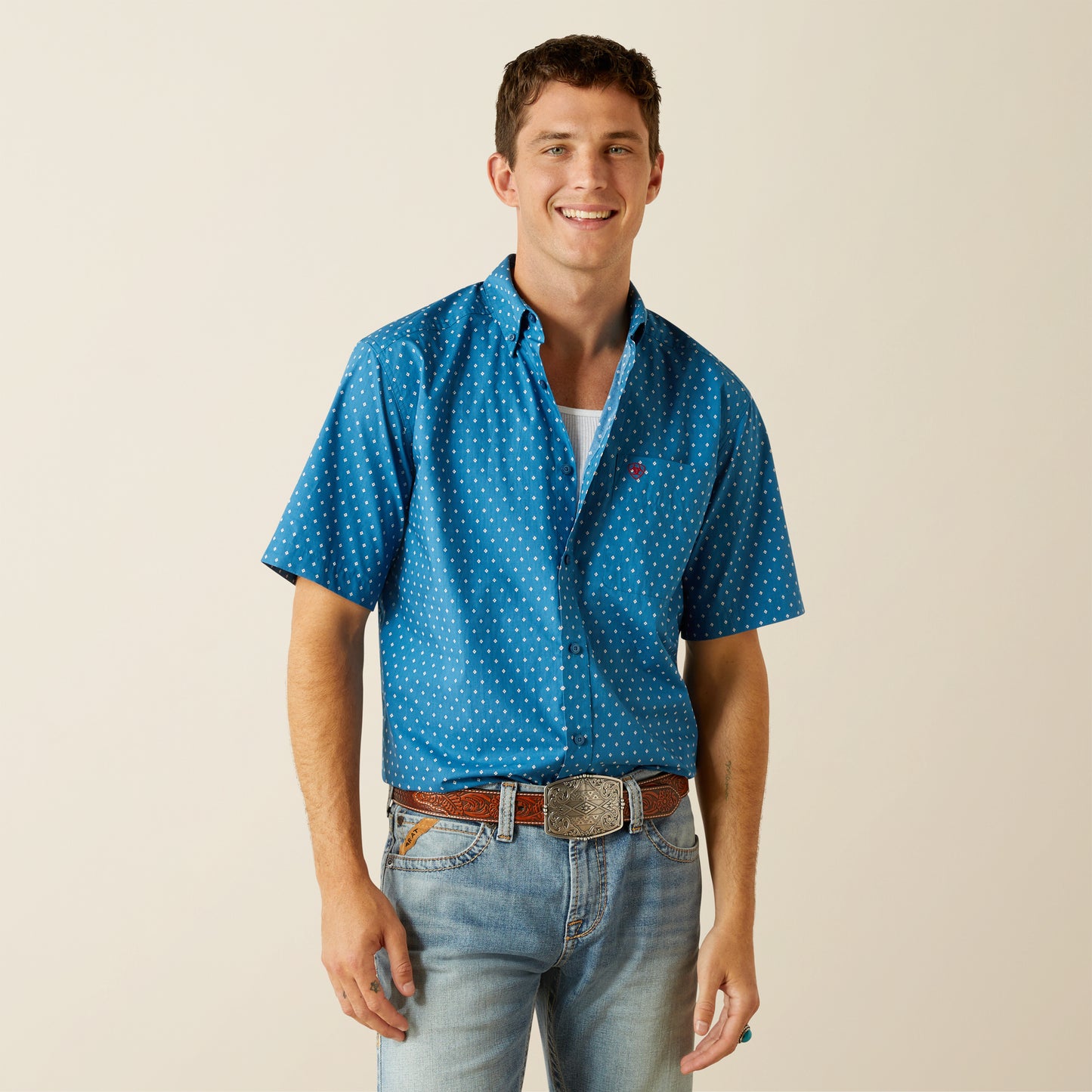 Ariat Scott Classic Fit Shirt in Dark Teal