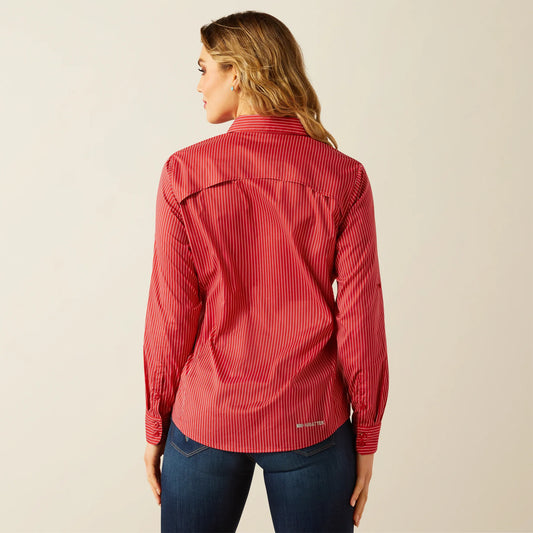 Ariat VentTEK Stretch Shirt in Equestrian Red Stripe