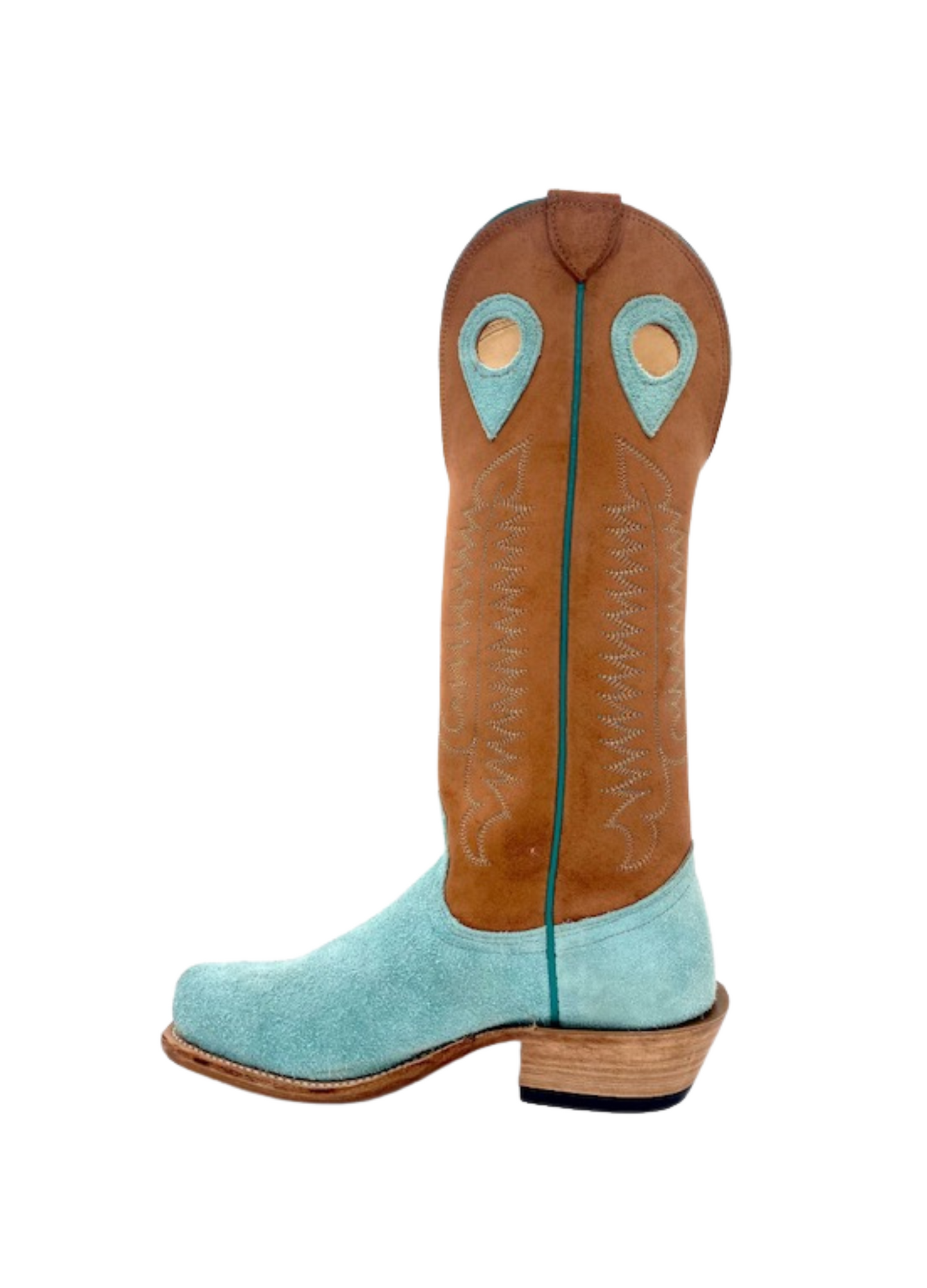 Fenoglio Tiffany Blue Roughout with Cognac Full Hide Boot