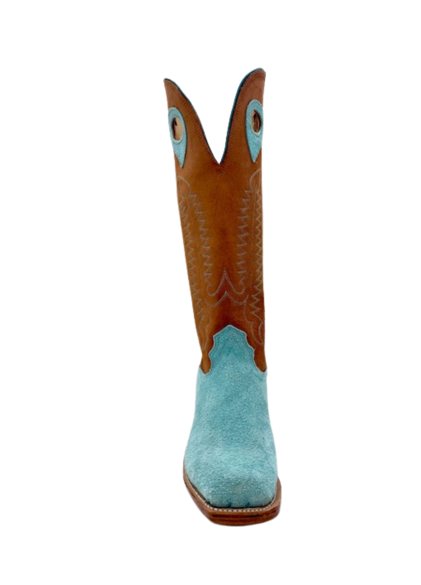 Fenoglio Tiffany Blue Roughout with Cognac Full Hide Boot