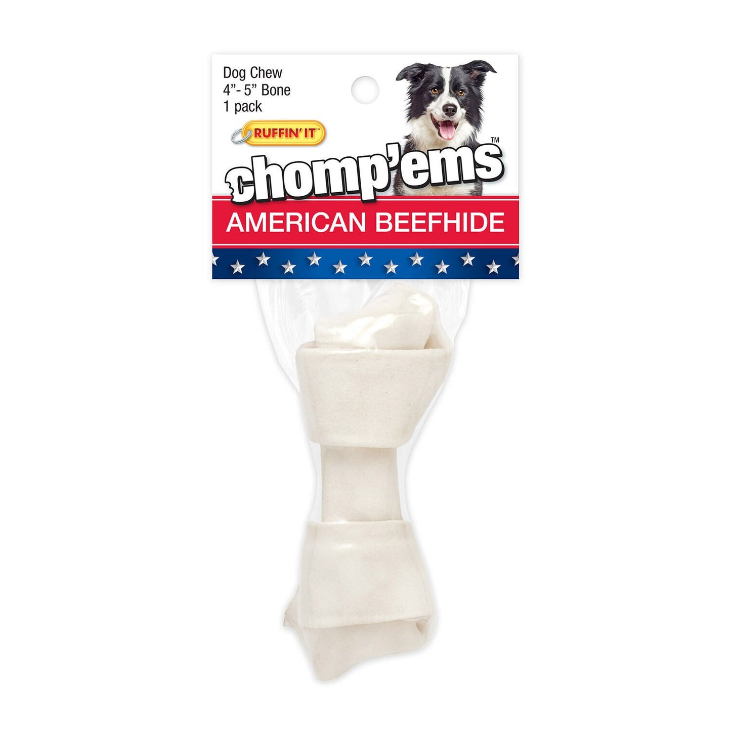 Ruffin’ It Chomp ’ems Premium Beefhide 4-5” Bone
