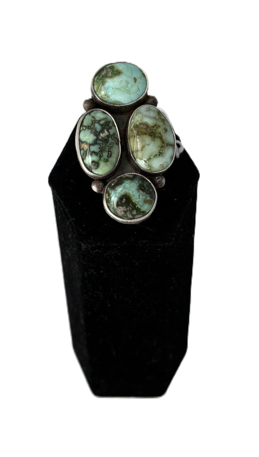 4 Stone Turquoise Cluster Ring