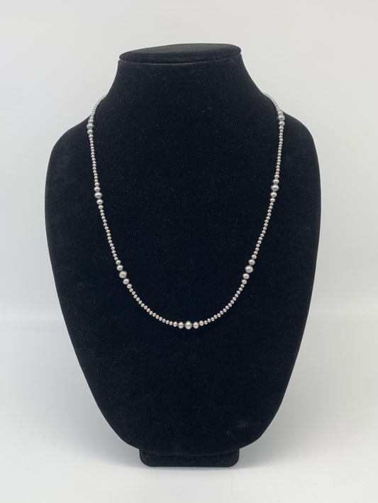 23" Multi-Size Navajo Pearl Necklace