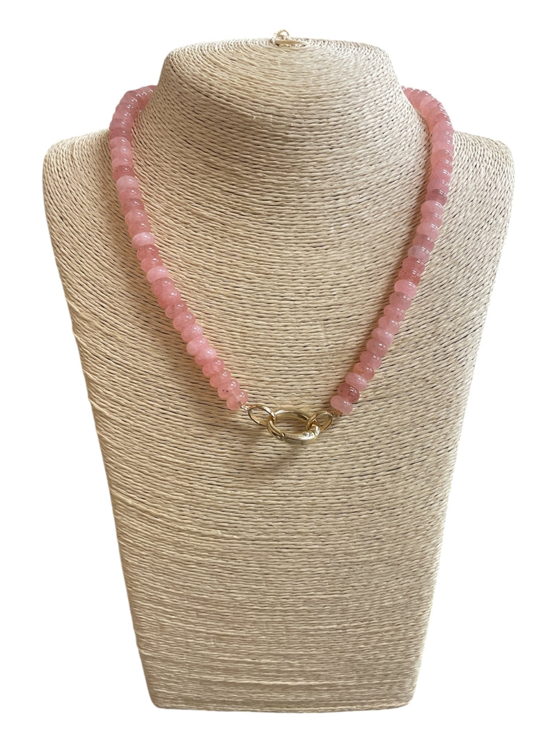 Pink Natural Stone Necklace