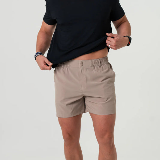 Burlebo Everyday Short in Cobblestone Khaki with Duck Hunt Pocket