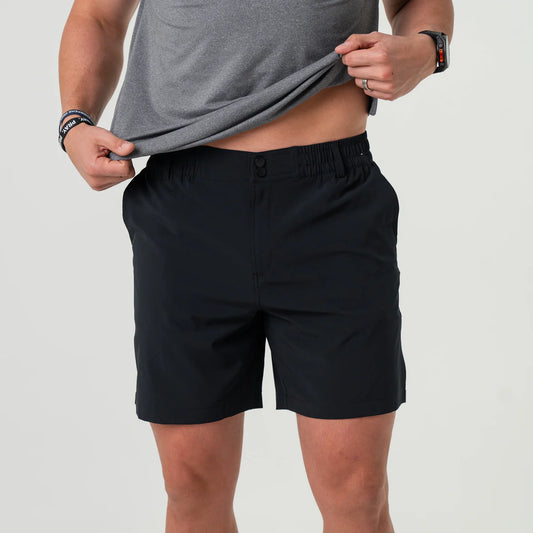 Burlebo Everyday Short in Matte Black with Retro Duck Camo Pocket
