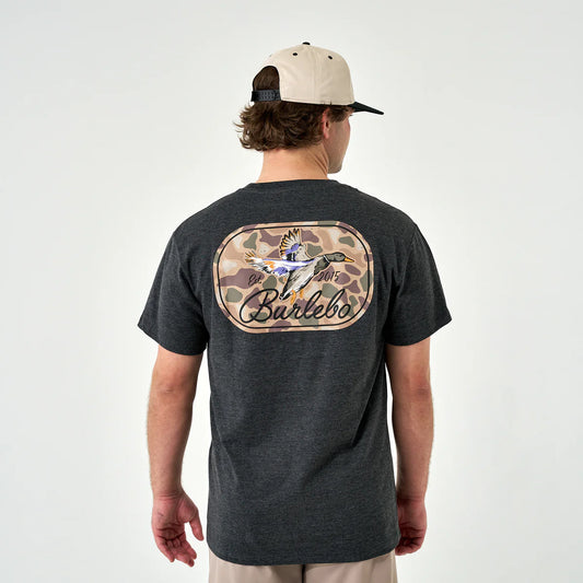 Burlebo Ducks Flying In Tee in Heather Black