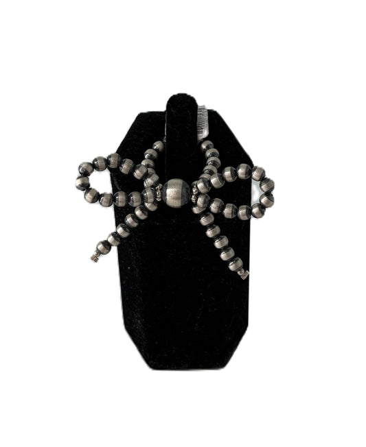 Silver Pearl Bow Ring