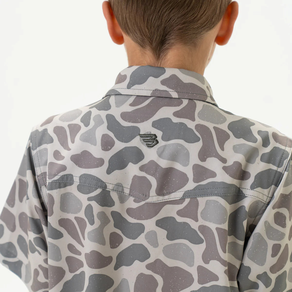 Burlebo Youth Performance Western Shirt in Classic Deer Camo