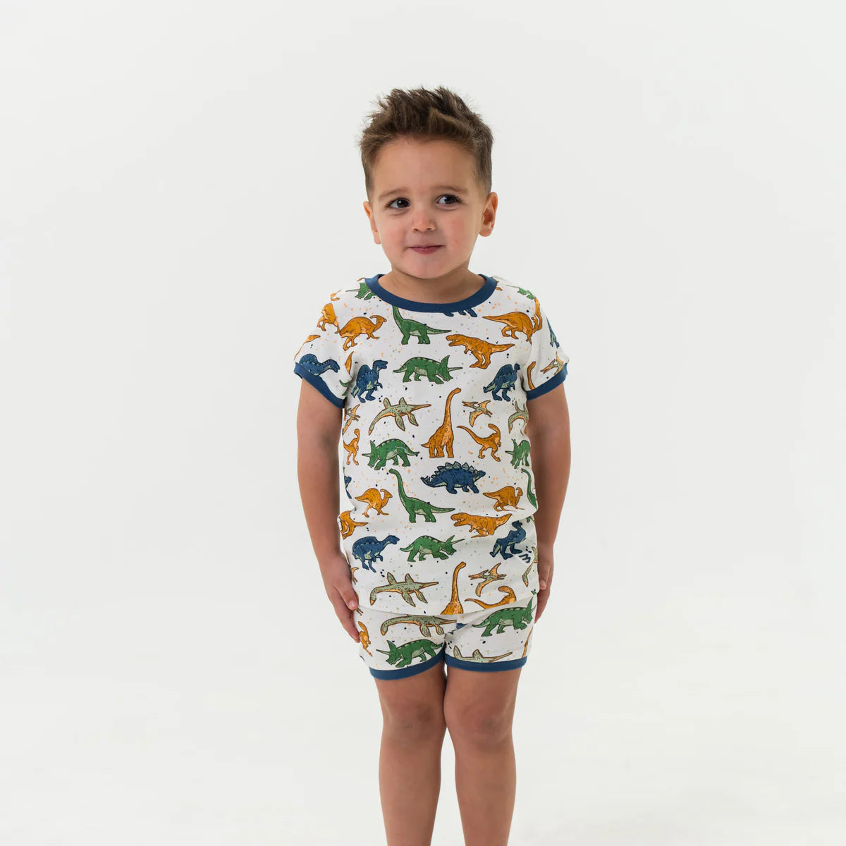 Burlebo Youth Sleep Short Set in Jumbo Dino-Mite