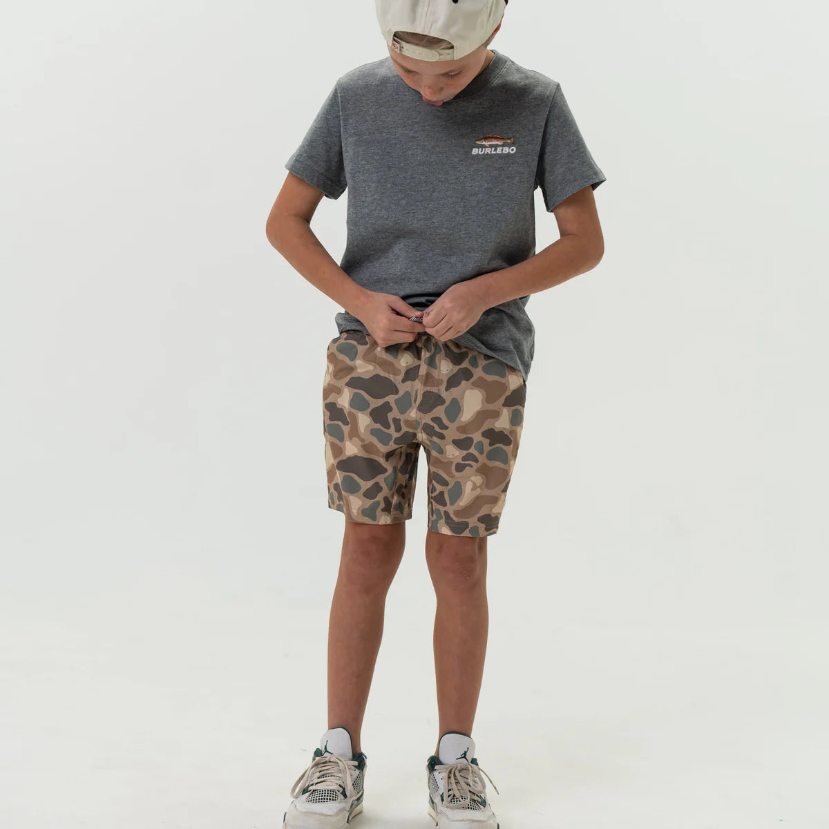 Burlebo Youth Athletic Short in Pintail Camo