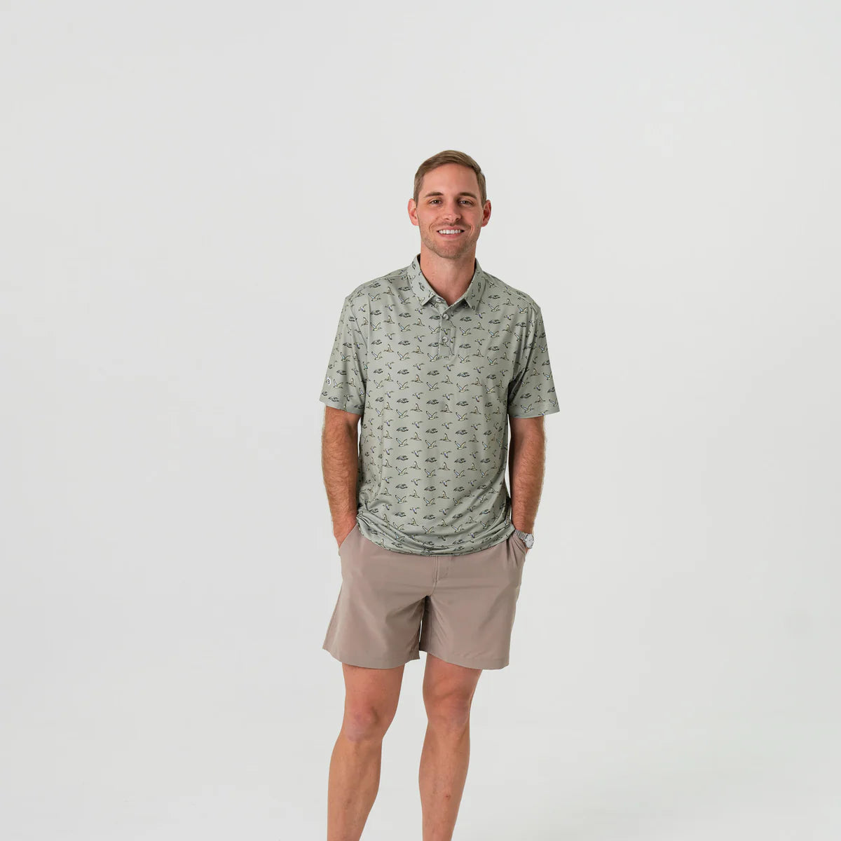 Burlebo Green Flying Ducks Performance Polo