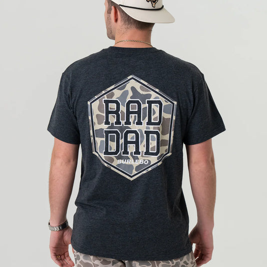Burlebo Rad Dad Tee in Heather Black