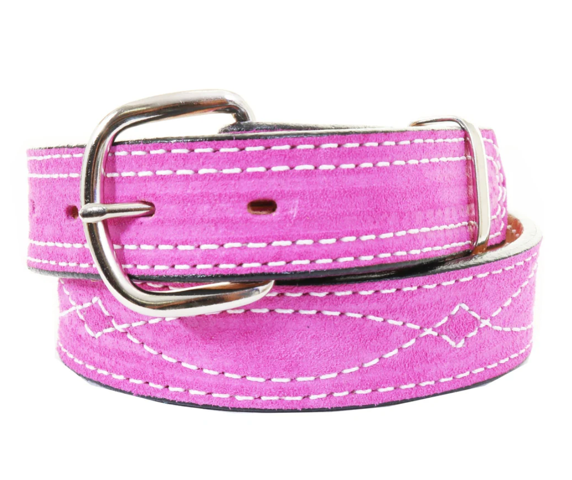 pink suede belt