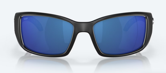 Costa Blackfin Polarized Polycarbonate Sunglasses in Matte Black/Blue Mirror