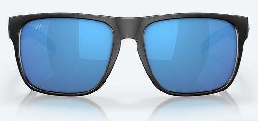 Costa Spearo XL Polarized Sunglasses in Matte Black/ Blue Mirror