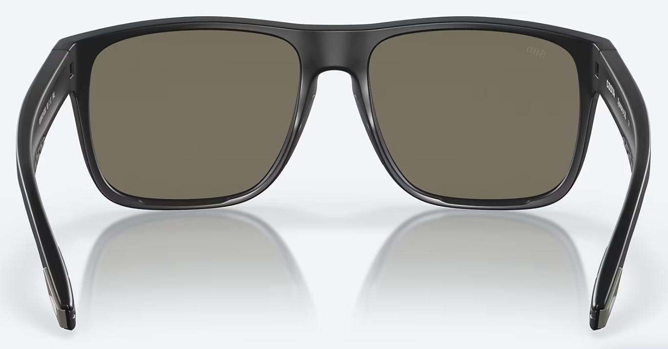 Costa Spearo XL Polarized Sunglasses in Matte Black/ Blue Mirror