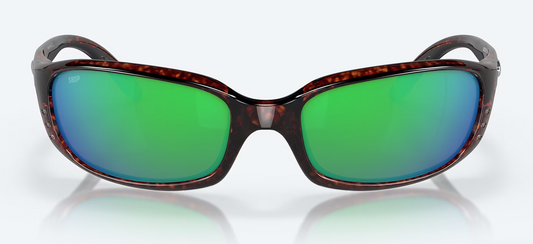 Costa Brine Polarized Polycarbonate Sunglasses in Tortoise/ Green Mirror